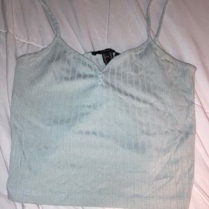 Forever 21 blue tank top with buttons